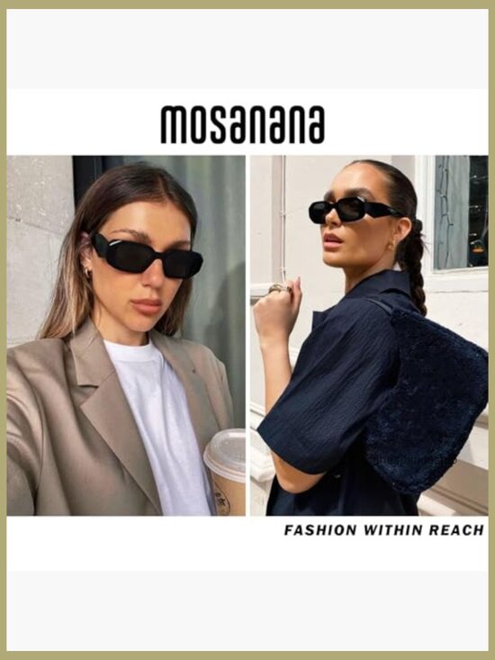 Retro Rectangle Sunglasses with UV400 Protection main image 7